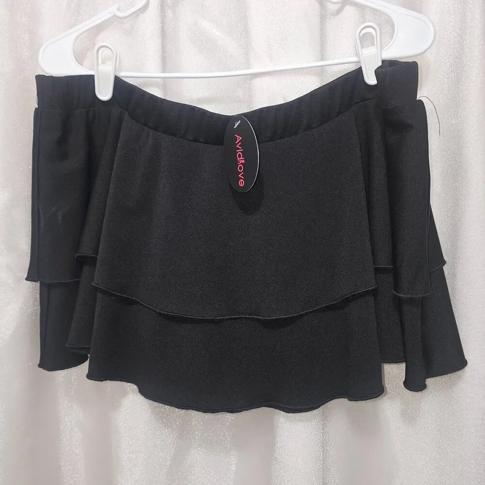 Avidlove black ruffle